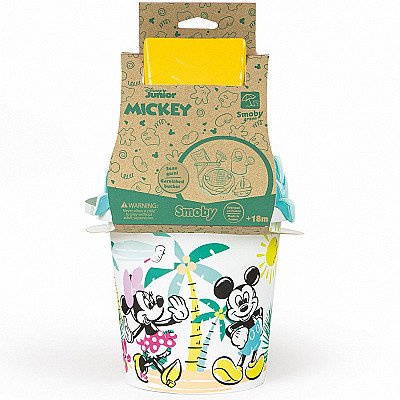 Smoby Green Mickey Minnie Mouse spainis ar smilšu piederumiem un bioplastmasas laistīšanas kannu