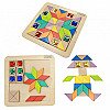 Koka krāsainas tangramas formas puzle/mozaīka Masterkidz
