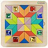 Koka krāsainas tangramas formas puzle/mozaīka Masterkidz