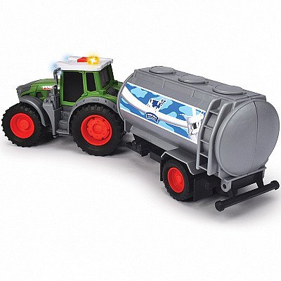 Traktors ar piena tvertni 26 cm. Dickie Farm Fendt