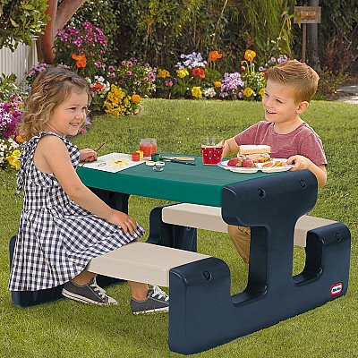 Piknika galds bērniem Zili-zaļas maziņas
