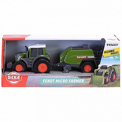 Traktors ar presi 18 cm. Dickie Farm Fendt